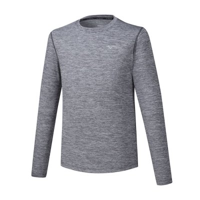 Manga Larga Mizuno Impulse Core LS Tee Hombre - Grises Oscuro - Chile M259OUYAQB